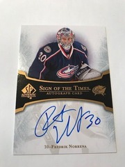 2007-08 SP Authentic Sign of the Times Fredrik Norrena #ST-NO Auto Dallas Stars